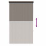 vidaXL Vonkajšia roleta s blokovaním UV žiarenia 90% Hnedá 80 x 140 cm – Obrázok 9