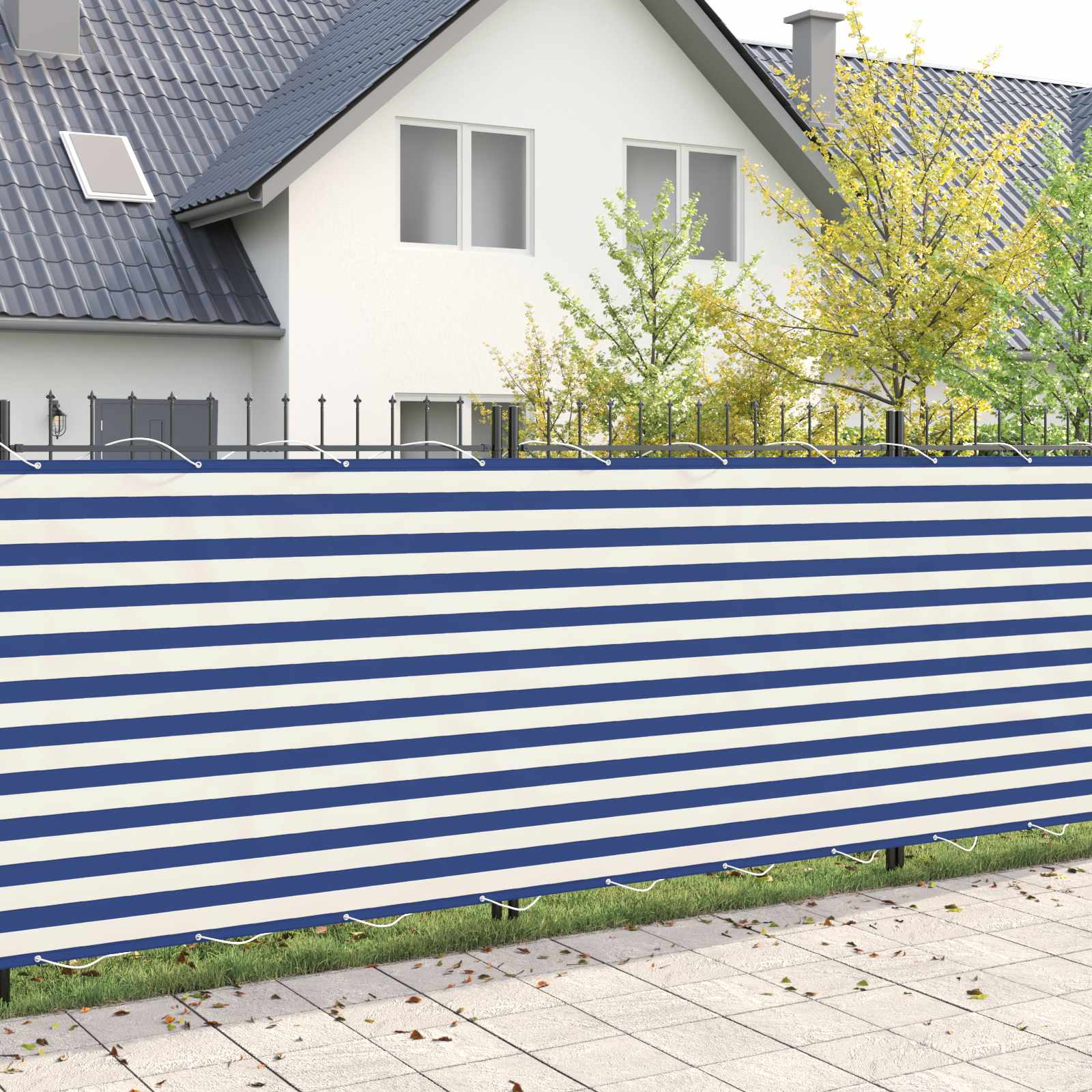 42036414_1.jpg vidaXL Záclona na balkónové súkromie 200 x 200 cm Textil s PU povlakom – Obrázok 1