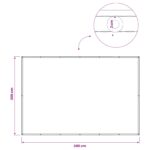 vidaXL Záclona na balkónové súkromie 200 x 300 cm Textil s PU povlakom – Obrázok 7