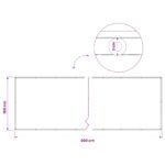 vidaXL Záclona na balkónové súkromie 180 x 500 cm Textil s PU povlakom – Obrázok 7