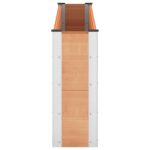 vidaXL Vyvýšený záhradný záhon Hnedá 200 x 30 x 72 cm WPC a hliník – Obrázok 3