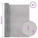 vidaXL Sieťová obrazovka 40 x 500 cm 60 Mesh Nerezová oceľ 201 – Obrázok 7