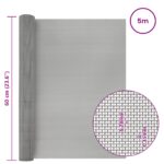 vidaXL Sieťová obrazovka 60 x 500 cm 60 Mesh Nerezová oceľ 201 – Obrázok 7