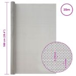 vidaXL Sieťová obrazovka 100 x 2000 cm 60 Mesh Nerezová oceľ 201 – Obrázok 7