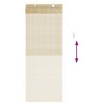 vidaXL Roleta Prírodná 70 x 160 cm Bambus – Obrázok 6