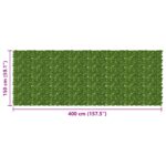 vidaXL Balkónový plôtik s listami Zelená a žltá 400 x 150 cm – Obrázok 5