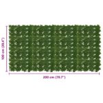 vidaXL Balkónový plôtik s listami Zelená 200 x 100 cm – Obrázok 5
