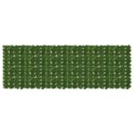 vidaXL Balkónový plôtik s listami Zelená 300 x 100 cm