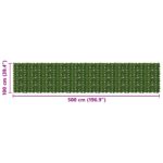 vidaXL Balkónový plôtik s listami Zelená 500 x 100 cm – Obrázok 5