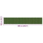 vidaXL Balkónový plôtik s listami Zelená 600 x 100 cm – Obrázok 5