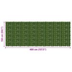 vidaXL Balkónový plôtik s listami Zelená 400 x 150 cm – Obrázok 5