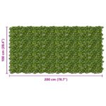 vidaXL Balkónový plôtik s listami Zelená a žltá 200 x 100 cm – Obrázok 5