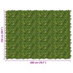vidaXL Balkónový plôtik s listami Zelená a žltá 200 x 150 cm – Obrázok 5