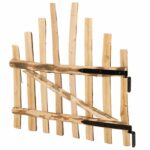 vidaXL Zakrytá brána 100 x 90 cm Impregnované Lieskové Dřevo Prírodná – Obrázok 2
