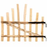 vidaXL Zakrytá brána 100 x 90 cm Impregnované Lieskové Dřevo Prírodná – Obrázok 3