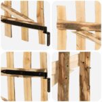 vidaXL Zakrytá brána 100 x 90 cm Impregnované Lieskové Dřevo Prírodná – Obrázok 6
