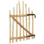 vidaXL Zakrytá brána 100 x 120 cm Impregnované Lieskové Dřevo Prírodná – Obrázok 2