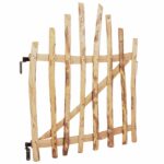 vidaXL Zakrytá brána 100 x 120 cm Impregnované Lieskové Dřevo Prírodná – Obrázok 5