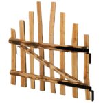 vidaXL Zakrytá brána 100 x 90 cm Impregnované Lieskové Dřevo Hnedá – Obrázok 2