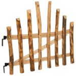 vidaXL Zakrytá brána 100 x 90 cm Impregnované Lieskové Dřevo Hnedá – Obrázok 5