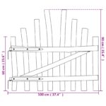vidaXL Zakrytá brána 100 x 90 cm Impregnované Lieskové Dřevo Hnedá – Obrázok 7