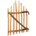 vidaXL Zakrytá brána 100 x 120 cm Impregnované Lieskové Dřevo Hnedá – Obrázok 2