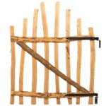 vidaXL Zakrytá brána 100 x 120 cm Impregnované Lieskové Dřevo Hnedá – Obrázok 3