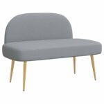 vidaXL čalúnená lavica so spätným opierkom Svetlosivá 110 x 60 x 76 cm – Obrázok 2