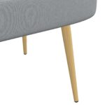 vidaXL čalúnená lavica so spätným opierkom Svetlosivá 110 x 60 x 76 cm – Obrázok 6