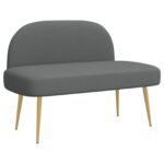 vidaXL čalúnená lavica so spätným opierkom Tmavosivá 110 x 60 x 76 cm – Obrázok 2