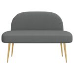 vidaXL čalúnená lavica so spätným opierkom Tmavosivá 110 x 60 x 76 cm – Obrázok 3