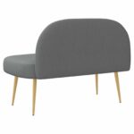 vidaXL čalúnená lavica so spätným opierkom Tmavosivá 110 x 60 x 76 cm – Obrázok 4