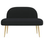 vidaXL čalúnená lavica so spätným opierkom Čierna 110 x 60 x 76 cm – Obrázok 3