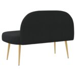 vidaXL čalúnená lavica so spätným opierkom Čierna 110 x 60 x 76 cm – Obrázok 4