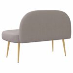vidaXL čalúnená lavica so spätným opierkom Sivohnedá 110 x 60 x 76 cm – Obrázok 4