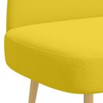 vidaXL čalúnená lavica so spätným opierkom Svetložltá 110 x 60 x 76 cm – Obrázok 5
