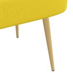 vidaXL čalúnená lavica so spätným opierkom Svetložltá 110 x 60 x 76 cm – Obrázok 6