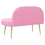 vidaXL čalúnená lavica so spätným opierkom Ružová 110 x 60 x 76 cm – Obrázok 4