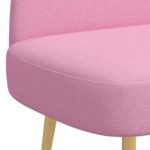 vidaXL čalúnená lavica so spätným opierkom Ružová 110 x 60 x 76 cm – Obrázok 5