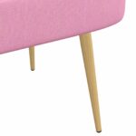 vidaXL čalúnená lavica so spätným opierkom Ružová 110 x 60 x 76 cm – Obrázok 6