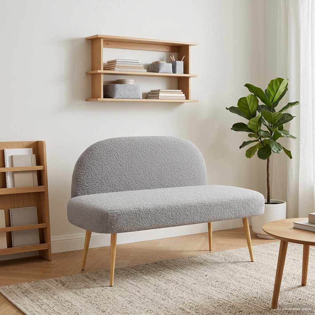 42040770_1.jpg vidaXL čalúnená lavica so spätným opierkom Svetlosivá 110 x 60 x 76 cm – Obrázok 1