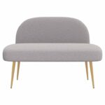 vidaXL čalúnená lavica so spätným opierkom Svetlosivá 110 x 60 x 76 cm – Obrázok 3