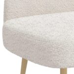 vidaXL čalúnená lavica so spätným opierkom Krémová 110 x 60 x 76 cm – Obrázok 5