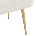 vidaXL čalúnená lavica so spätným opierkom Krémová 110 x 60 x 76 cm – Obrázok 6