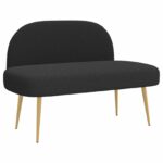 vidaXL čalúnená lavica so spätným opierkom Čierna 110 x 60 x 76 cm – Obrázok 2