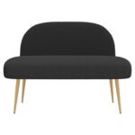 vidaXL čalúnená lavica so spätným opierkom Čierna 110 x 60 x 76 cm – Obrázok 3