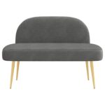 vidaXL čalúnená lavica so spätným opierkom Tmavosivá 110 x 60 x 76 cm – Obrázok 3