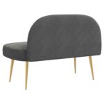 vidaXL čalúnená lavica so spätným opierkom Tmavosivá 110 x 60 x 76 cm – Obrázok 4