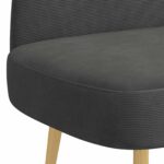 vidaXL čalúnená lavica so spätným opierkom Tmavosivá 110 x 60 x 76 cm – Obrázok 5