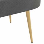 vidaXL čalúnená lavica so spätným opierkom Tmavosivá 110 x 60 x 76 cm – Obrázok 6